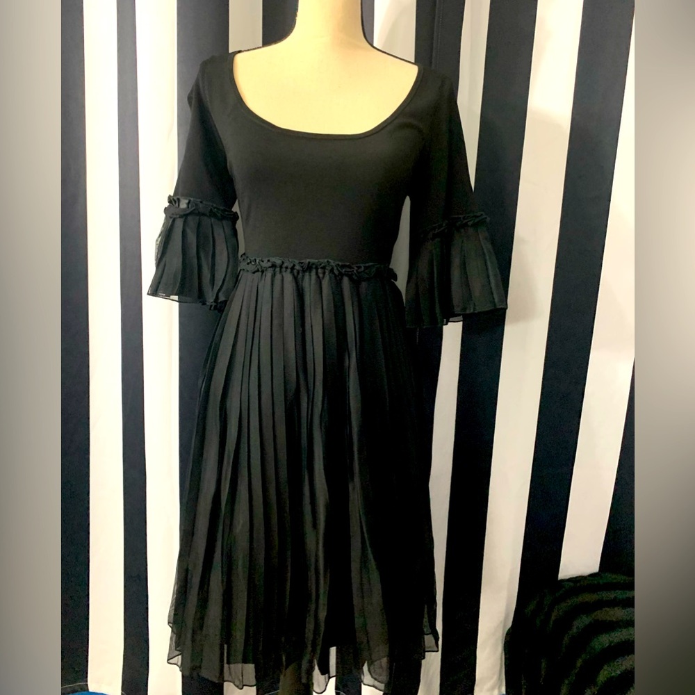Bebe Black Pleated Dress